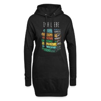 Ich liebe Bücher Buchclub Lesen Buch Buchliebhaber - Hoodie-Kleid - Schwarz - Vorne