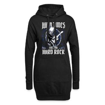 Hard Times Call For Heavy Metal - Hoodie-Kleid - Schwarz - Vorne