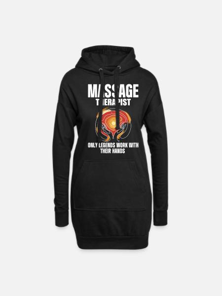 Massage Therapist - Hoodie Dress - black