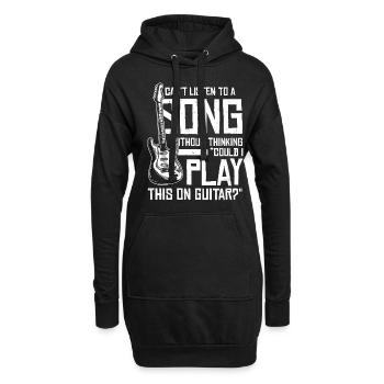 Heavy Metal Fan & Guitar Player - Hoodie-Kleid - Schwarz - Vorne