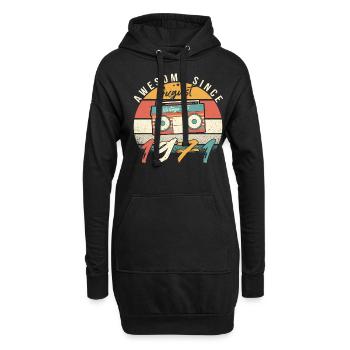 August 1971 Geschenkidee - Hoodie-Kleid - Schwarz - Vorne