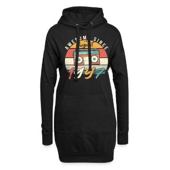 Année de naissance 1997 en août - Sweat-shirt à capuche long Femme - noir - Devant