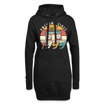 Geburtsjahr 1999 Im August - Hoodie-Kleid - Schwarz - Vorne