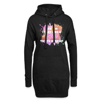I Know I Play Like A Girl Try To Keep Up - Hoodie-Kleid - Schwarz - Vorne