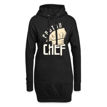 Chef confiseur Totenkopf Pâtisseries Produits de boulangerie - Sweat-shirt à capuche long Femme - noir - Devant