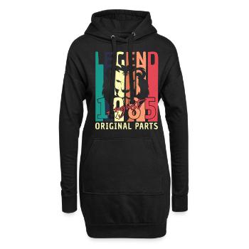 August 1985 Geschenkidee - Hoodie-Kleid - Schwarz - Vorne
