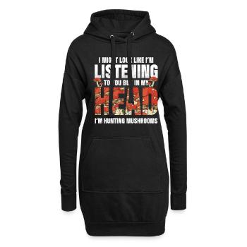 Mushroom Hunting - Hoodie-Kleid - Schwarz - Vorne