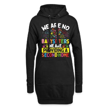 Childcare Teacher Babysitters Daycare Provider - Hoodie-Kleid - Schwarz - Vorne