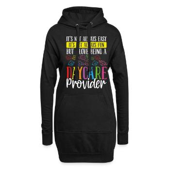 Fournisseur de services de garde d’enfants Enseignant en garde d’enfants - Sweat-shirt à capuche long Femme - noir - Devant