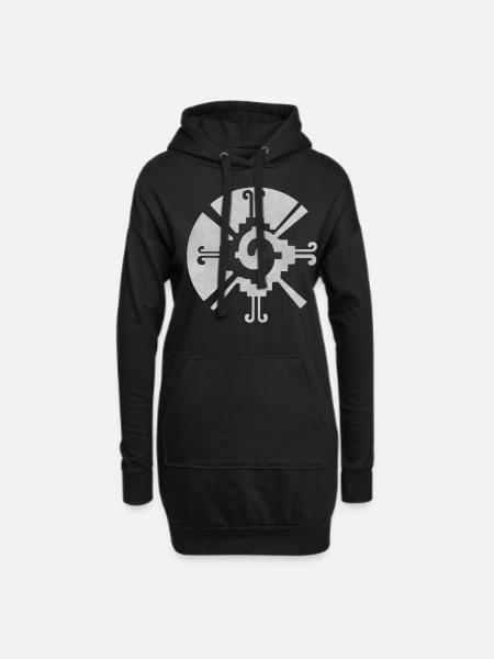 Hunab Ku Ometeotl Azteken Yucatec Maya Maya Inka - Hoodie-Kleid - Schwarz