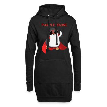 Puffin Awesome Papageientaucher Superheld Geschenk - Hoodie-Kleid - Schwarz - Vorne