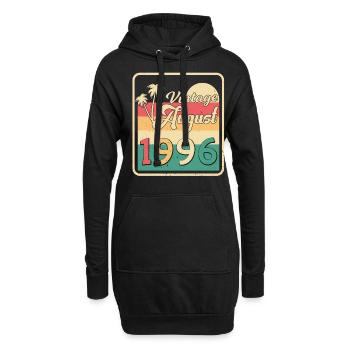 1996 Août Rétro - Sweat-shirt à capuche long Femme - noir - Devant