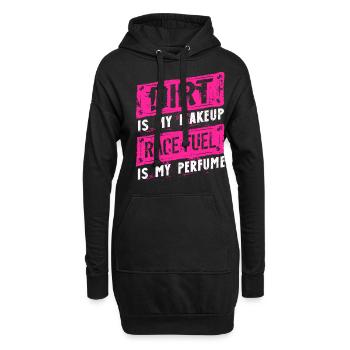 Dirt Ist Mein Make-up-Rennmädchen, Rennen - Hoodie-Kleid - Schwarz - Vorne