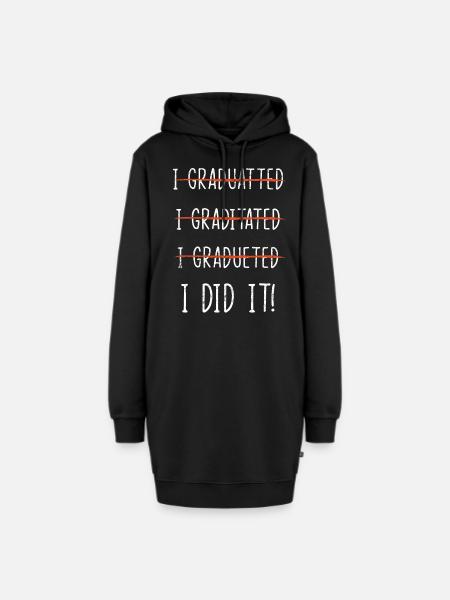 Abschluss, Abschluss - Hoodie-Kleid - Schwarz