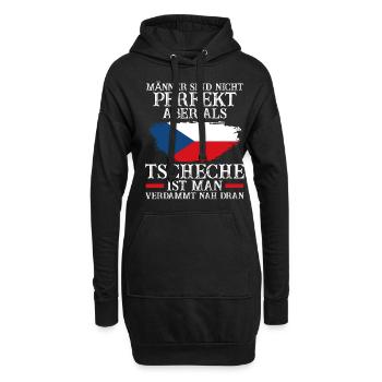 Tschechien Tscheche Tschechisches - Hoodie-Kleid - Schwarz - Vorne
