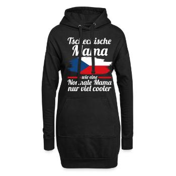 Tschechin Tschechische Mama Tschechien Mutter - Hoodie-Kleid - Schwarz - Vorne