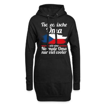 Tschechin Tschechische Oma Tschechien - Hoodie-Kleid - Schwarz - Vorne