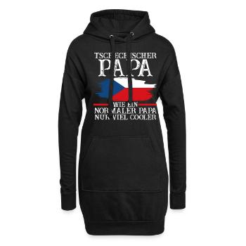 Tschechischer Papa Vater Tscheche Tschechien - Hoodie-Kleid - Schwarz - Vorne