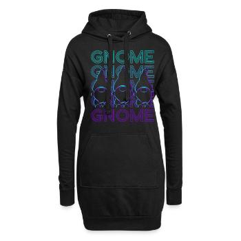 Gnome Elfe Nain Rétro - Sweat-shirt à capuche long Femme - noir - Devant