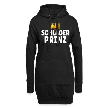 Schlagerparty Männer Schlager Prinz - Hoodie-Kleid - Schwarz - Vorne