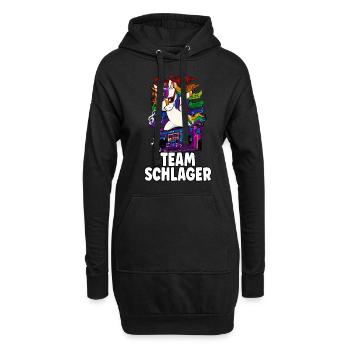 Schlagerparty Team Schlager - Hoodie-Kleid - Schwarz - Vorne