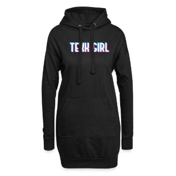 Tekk Girl Techno Frauen - Hoodie-Kleid - Schwarz - Vorne