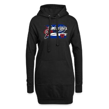 Kuba Salsa Dancer Salsero Kuba Flagge - Hoodie-Kleid - Schwarz - Vorne