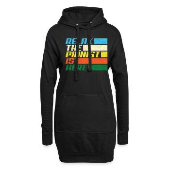 Lustiges Klavierspieler Klavier Piano Pianist - Hoodie-Kleid - Schwarz - Vorne
