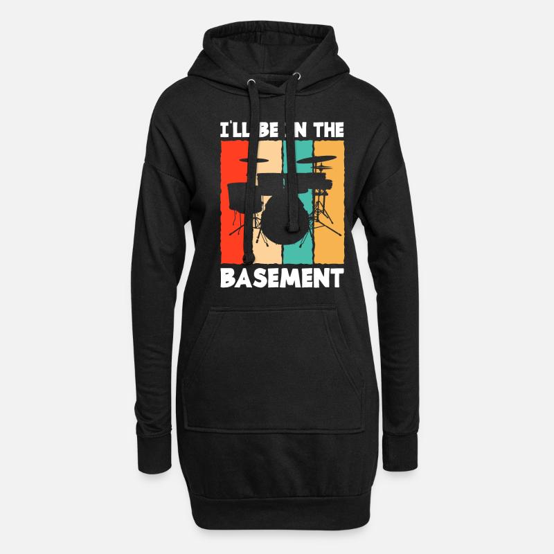 Schlagzeug Schlagzeuger Geschenk - Hoodie-Kleid - Schwarz