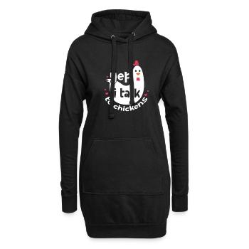 Huhn Bauernhof Geflügel Hahn Hühner Geschenk - Hoodie-Kleid - Schwarz - Vorne