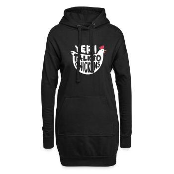 Huhn Bauernhof Geflügel Hahn Hühner Geschenk - Hoodie-Kleid - Schwarz - Vorne