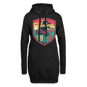 Vœux d’anniversaire pour août 1993 - Sweat-shirt à capuche long Femme - noir - Devant