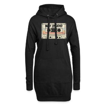 Le meilleur de la cassette retro tape 2010 - Sweat-shirt à capuche long Femme - noir - Devant