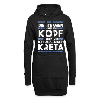 Die Stimmen in meinem Kopf sagen mir ich muss nach - Hoodie-Kleid - Schwarz - Vorne