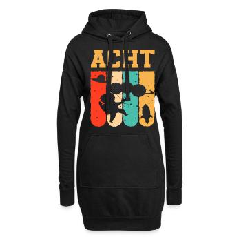 Astronaut 8. Geburtstag Weltraum Jungen Geschenk - Hoodie-Kleid - Schwarz - Vorne