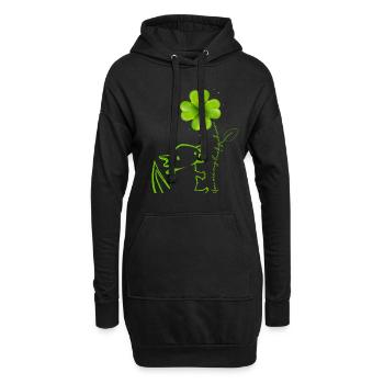 You Are My Lucky Charm Axolotl - Hoodie-Kleid - Schwarz - Vorne