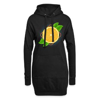 Jus fruité d’orange Fruité - Sweat-shirt à capuche long Femme - noir - Devant