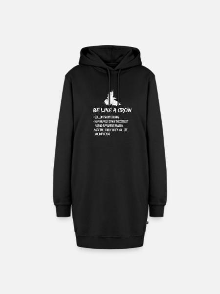 Rabe - Hoodie-Kleid - Schwarz