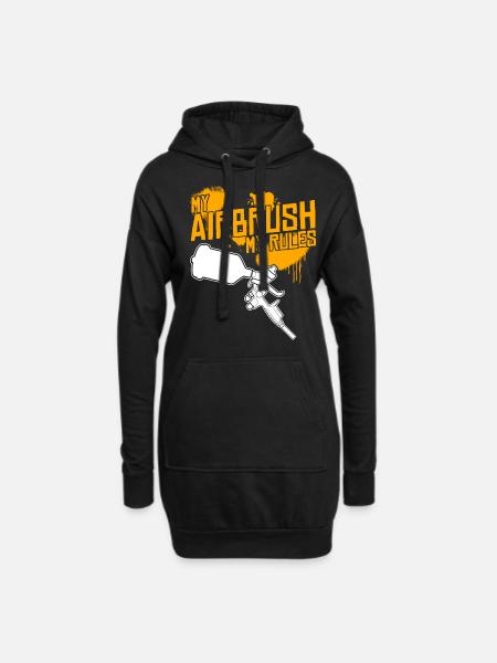 Autolackierer Airbrush Witz Lackierer - Hoodie-Kleid - Schwarz