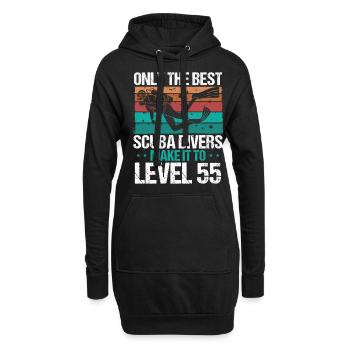 55 Scuba Diving Level 55 Year Diver Snorkeling - Hoodie Dress - black - Front