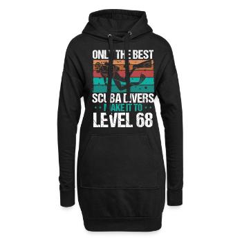 68 Plongée sous-marine Niveau 68 ans Plongeur Snorkeling - Sweat-shirt à capuche long Femme - noir - Devant