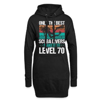 70 Plongée sous-marine Niveau 70 ans Plongeur Snorkeling - Sweat-shirt à capuche long Femme - noir - Devant