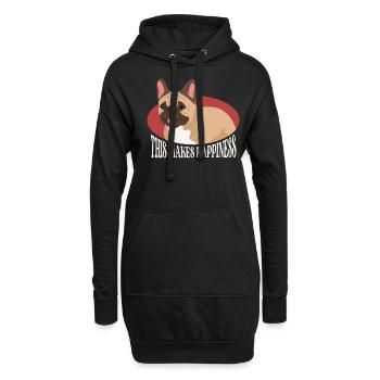 Français Cadeau Bulldog Français Bulldogs - Sweat-shirt à capuche long Femme - noir - Devant