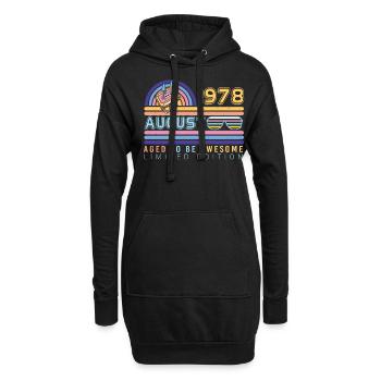 Baujahr 1978 Im August - Hoodie-Kleid - Schwarz - Vorne