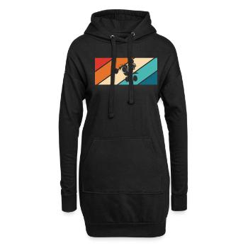Vintage Retro Quad Driver Shirt Cadeau - Sweat-shirt à capuche long Femme - noir - Devant
