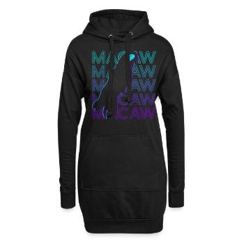 Ara Papagei Retro - Hoodie-Kleid - Schwarz - Vorne