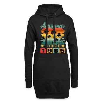 Génial depuis 1965 - Sweat-shirt à capuche long Femme - noir - Devant