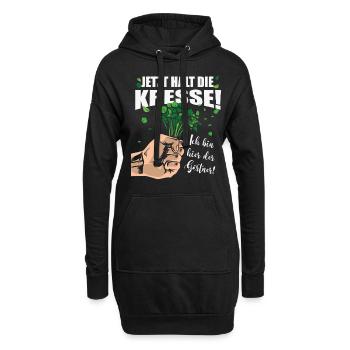 Halt die Kresse für Gärtner und Landschaftsbauer - Hoodie-Kleid - Schwarz - Vorne