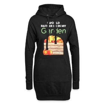 Garten Lustiger Spruch Hobbygärtner Geschenkidee - Hoodie-Kleid - Schwarz - Vorne
