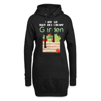 Jardin Drôle de dicton Jardinier amateur Idée cadeau - Sweat-shirt à capuche long Femme - noir - Devant